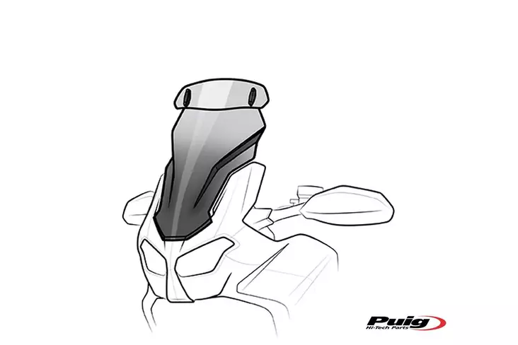 Puig Touring Screen/Visor Ktm 1290 Super - Vindskydd - D437734 - 1