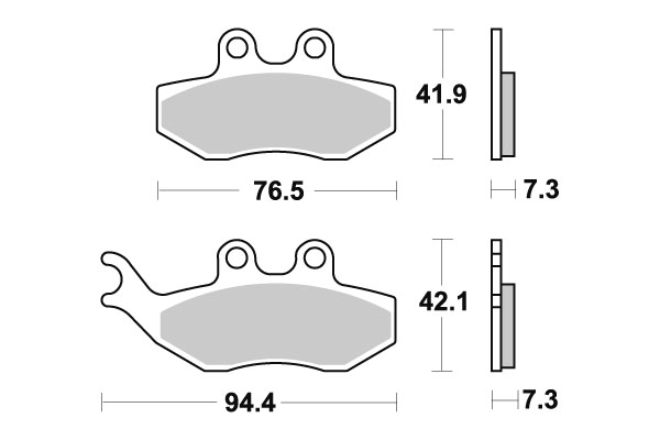 Sbs Bromsklossats Carbon Tech - Bromsbelägg - D113554 - 1