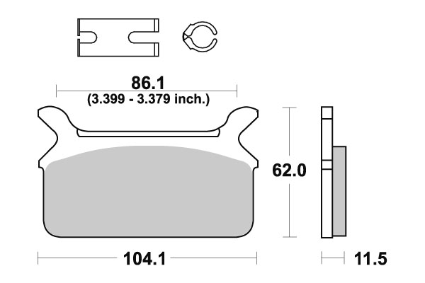 Sbs Bromsklossats Carbon Tech - Bromsbelägg - D113824 - 1