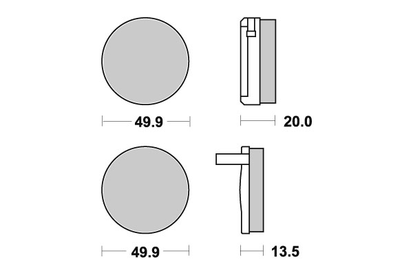 Sbs Bromsklossats Ceramic - Bromsbelägg - D106744 - 1