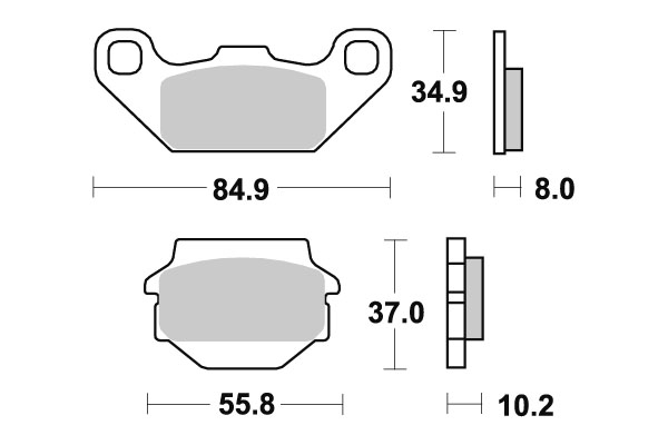Sbs Bromsklossats Ceramic - Bromsbelägg - D113754 - 1