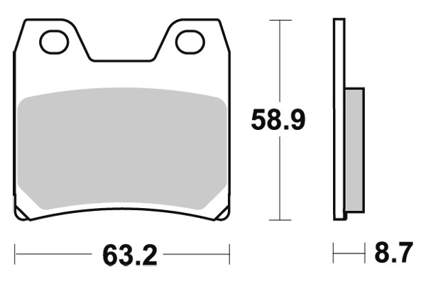 Sbs Bromsklossats Ceramic - Bromsbelägg - D113914 - 1