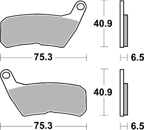 Sbs Bromsklossats Ceramic - Bromsbelägg - D341144 - 1