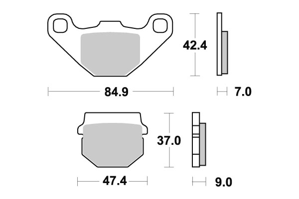 Sbs Bromsklossats Maxi Sinter - Bromsbelägg - D113474 - 1
