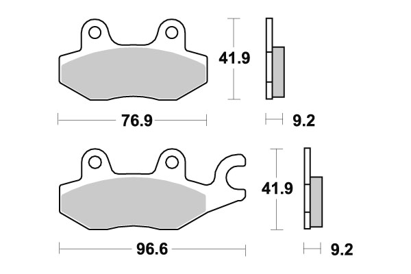 Sbs Bromsklossats Maxi Sinter - Bromsbelägg - D113494 - 1
