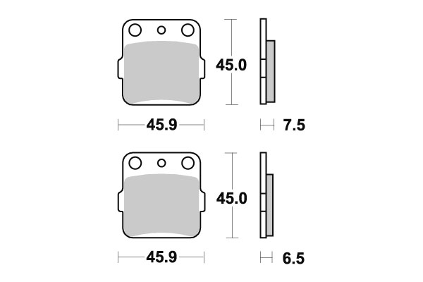 Sbs Bromsklossats Racing Sintered - Bromsbelägg - D113734 - 1
