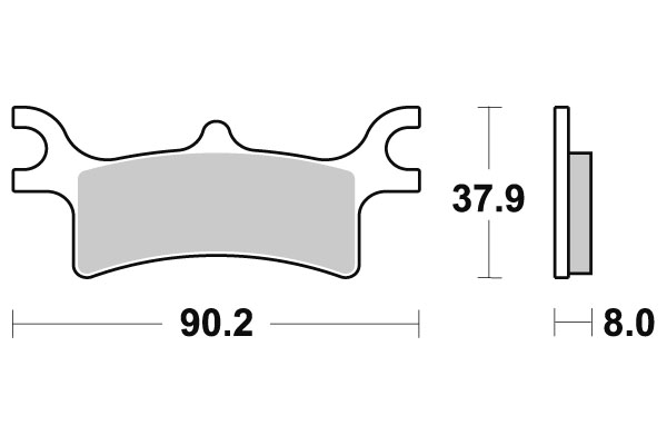 Sbs Bromsklossats Sintered Atv - Bromsbelägg - D107044 - 1