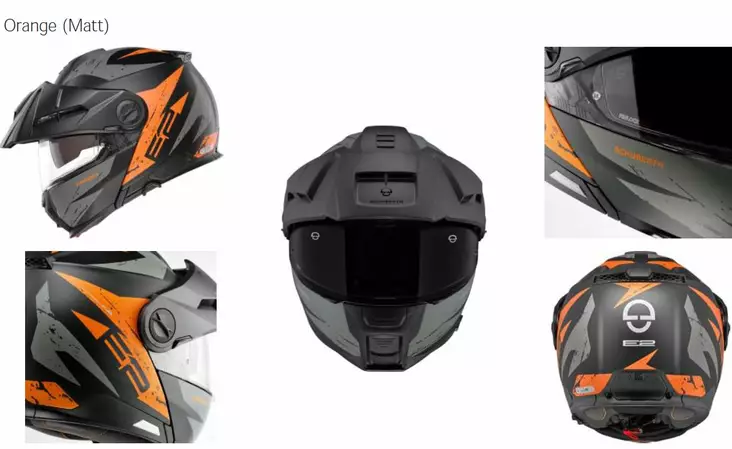 Schuberth Hjälm E2 Explorer Matt Orange - Öppna/Öppningsbara hjälmar - D440374 - 1