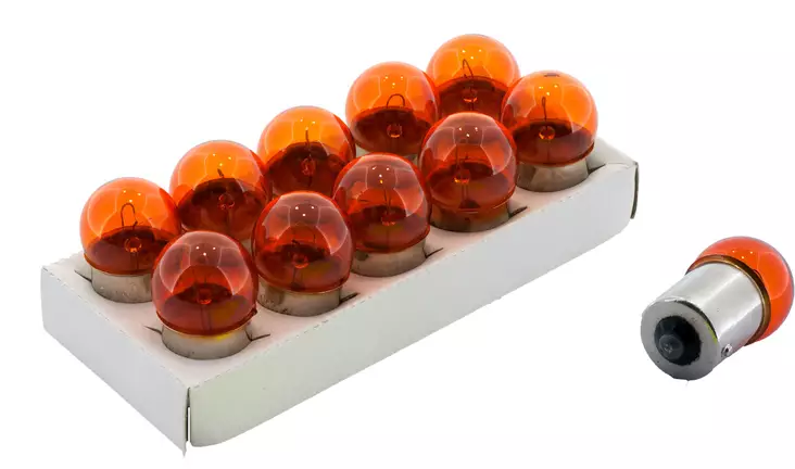 Solero Glödlampa 12V 10W BA15S orange - Glödlampor  - D2144 - 1