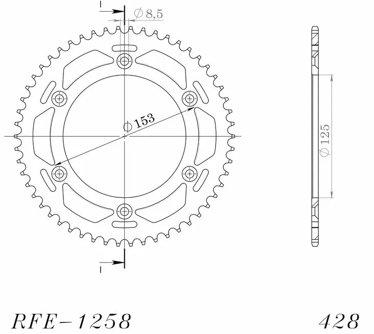 Supersprox Bakdrev Stål 1258.54 - Bakdrev - D6874 - 2