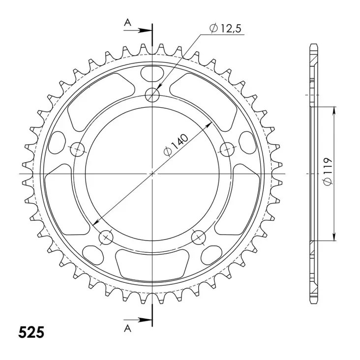 Supersprox Bakdrev Stål 1790.44 - Bakdrev - D386344 - 1