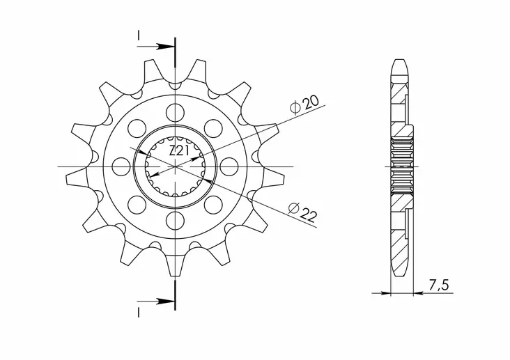Supersprox Framdrev 1323.13 Självrenande - Framdrev - D6544 - 1