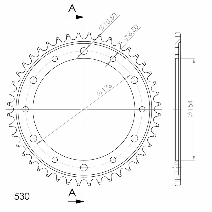 Supersprox / JT Bakdrev Stål 1340,44 - Bakdrev - D6904 - 1
