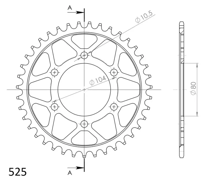 Supersprox / JT Bakdrev Stål 1489.39 - Bakdrev - D6924 - 1