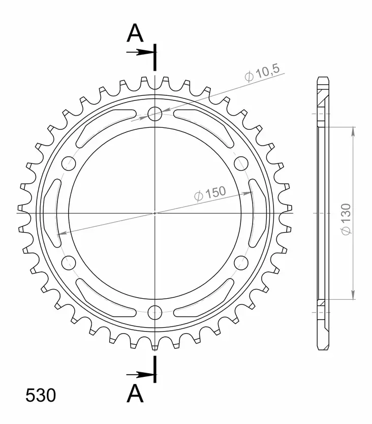 Supersprox / JT Bakdrev Stål 859.39 - Bakdrev - D7274 - 1