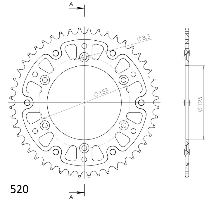 Supersprox Stealth Bakdrev HO CR/CRF 87- - Bakdrev - D88124 - 1