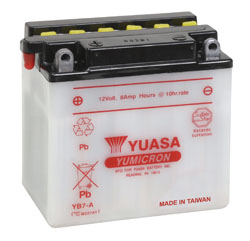 Yuasa Batteri YB7-A (CP) Inkl syra (5) - Batterier - D2694 - 1
