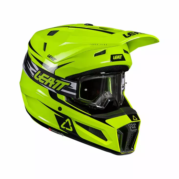 Leatt Hjälm+Goggles Moto 3.5 Jr Neon Gul - Crosshjälmar - D502914 - 1