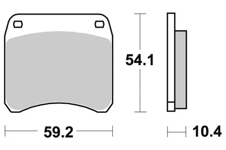 Sbs Bromsklossats Dual Carbon - Bromsbelägg - D113705 - 1