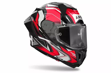 Airoh Hjälm GP 800 Must Röd glansig - Integralhjälm - D487125 - 2