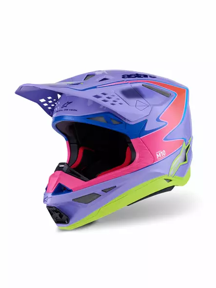 Alpinestars Hjälm S-M10 JL R01 Lila/Fluo - Crosshjälmar - D494065 - 1