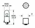 Glödlampa 12v 3w Ba 9s - Glödlampor  - D475635 - 1
