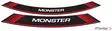 Puig Kit 8 Rim Strips Monster C/Red - Fälgdekaler - D182445 - 1