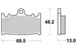 Sbs Bromsklossats Ceramic - Bromsbelägg - D113935 - 1