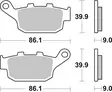 Sbs Bromsklossats Ceramic - Bromsbelägg - D114005 - 1