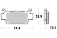 Sbs Bromsklossats Sintered Offroad - Bromsbelägg - D107085 - 1