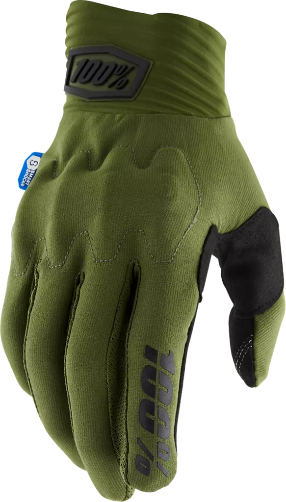 100% GLOVE COGNITO ARMY GREEN - MC Handskar - 75585 - 1