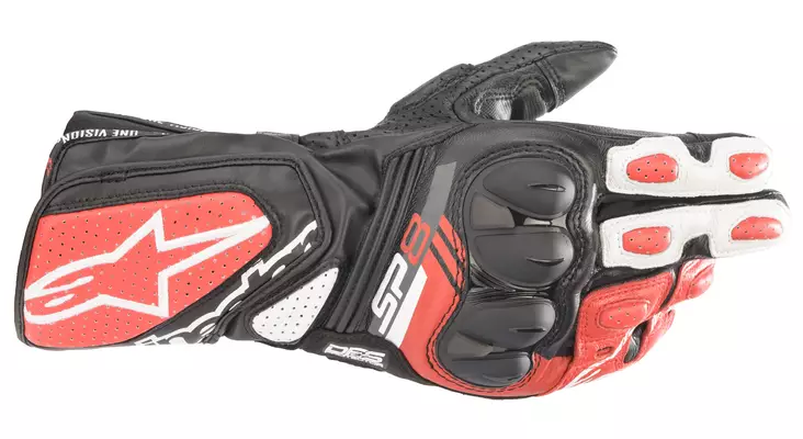 Alpinestars Handske SP-8 v3 Svart/Vit/Rö - MC Skinnhandskar - D355875 - 1