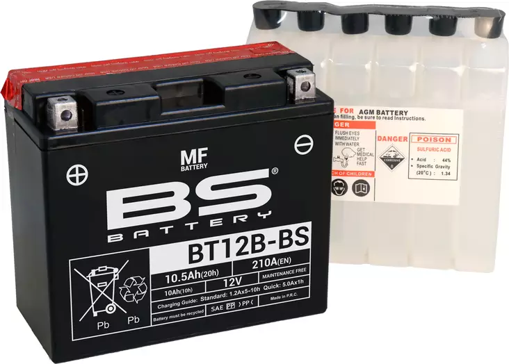 BS Batteri BT12B-BS MF (cp) Mainteance F - MC Universaldelar och Verktyg - D151255 - 1