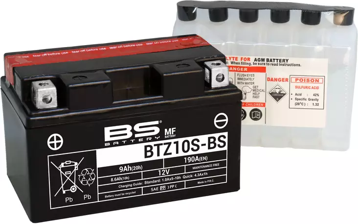 BS Batteri BTZ10S-BS MF (cp) Mainteance - MC Universaldelar och Verktyg - D151285 - 1