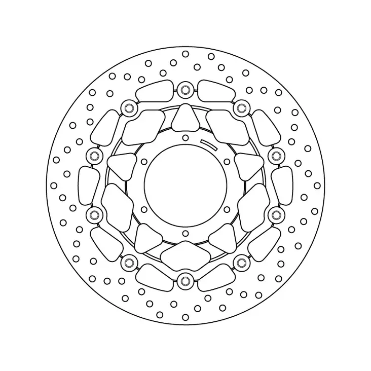Brembo Serie Oro Bromsskiva floating - Bromsskivor - D6345 - 1