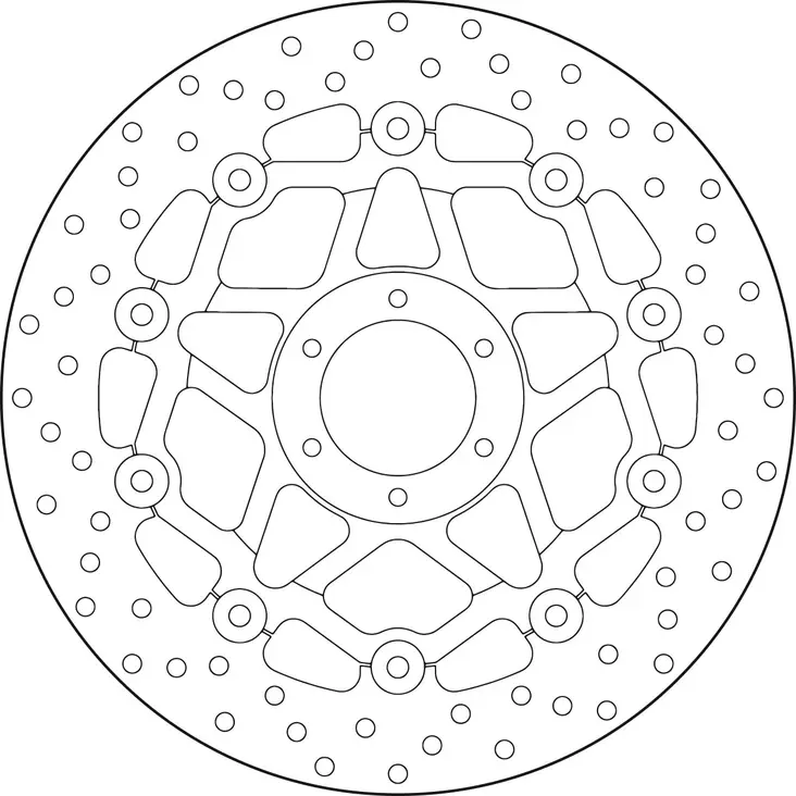Brembo Serie Oro Bromsskiva floating - Bromsskivor - D6355 - 0