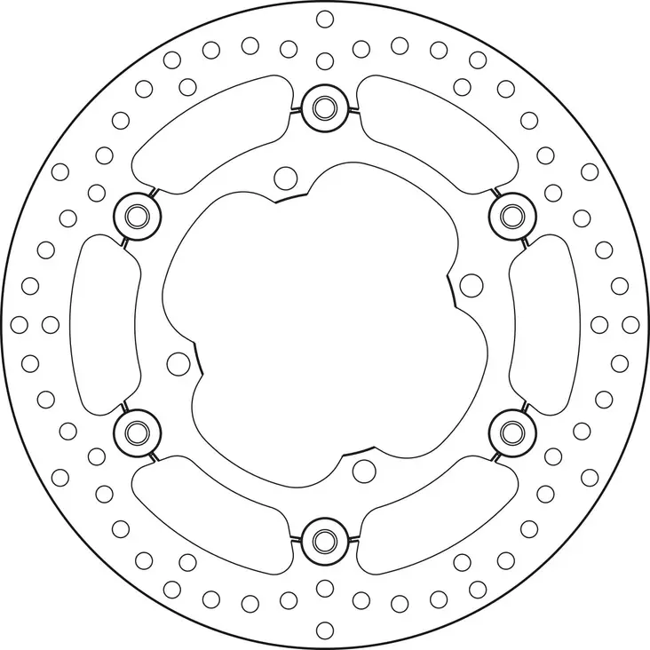 Brembo Serie Oro Bromsskiva floating - Bromsskivor - D98415 - 1