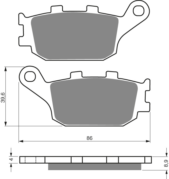 GOLDFREN Bromsbelägg 021 Ceramic Carbon - Bromsbelägg - D26425 - 1