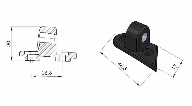 Puig Adapter Rear Mirror Right Gti Ducat - Speglar - D373385 - 1