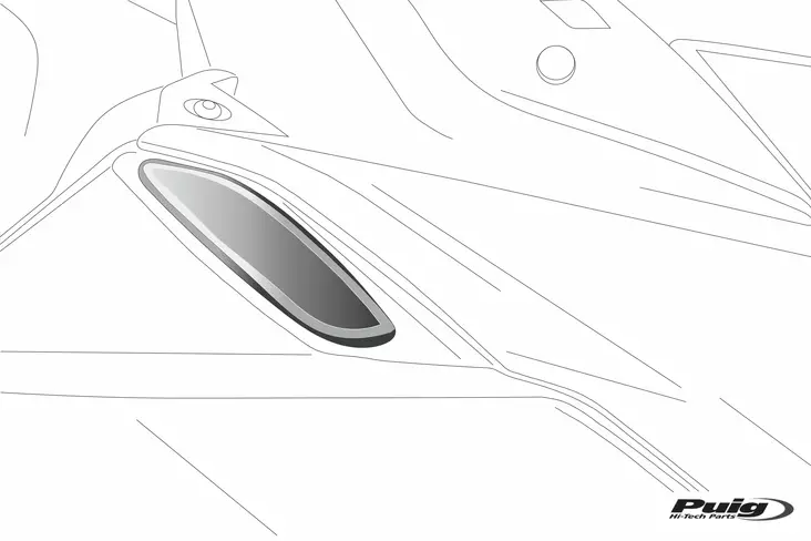 Puig Back Mirror Adapter Tmax 560 20' C/ - Speglar - D342525 - 1
