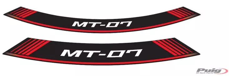 Puig Kit 8 Rim Strips Mt-07 C/Red - Fälgdekaler - D185785 - 1