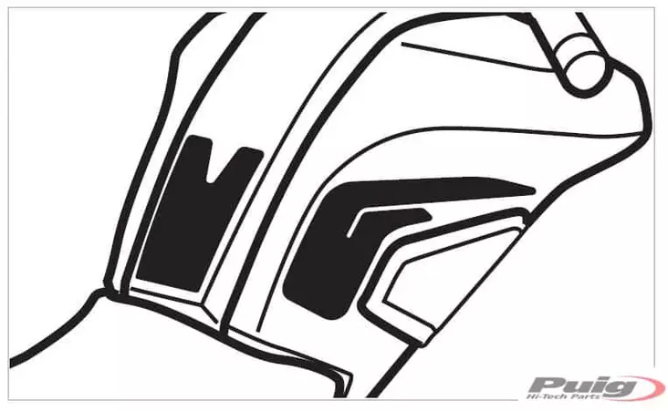 Puig Tank Pad + Side Part Mt-07 Tracer 1 - Tankskydd - D186115 - 1