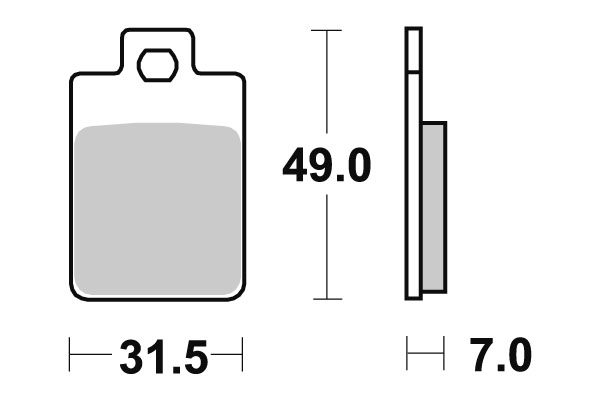 Sbs Bromsklossats Carbon Tech - Bromsbelägg - D113505 - 1
