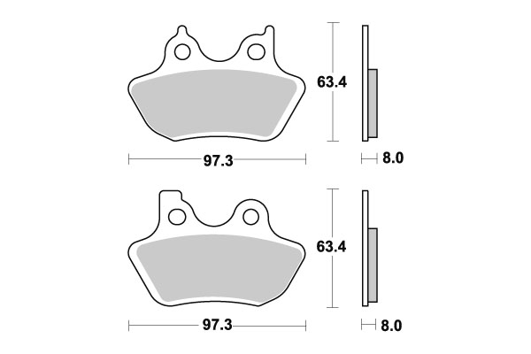 Sbs Bromsklossats Carbon Tech - Bromsbelägg - D113965 - 1
