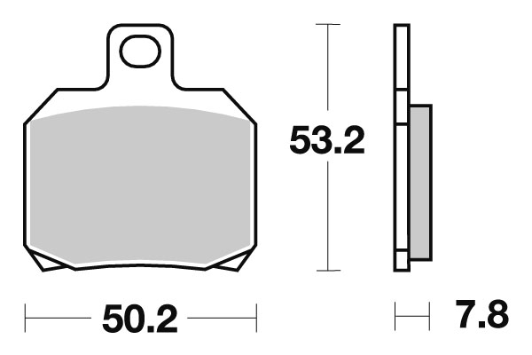 Sbs Bromsklossats Carbon Tech bak - Bromsbelägg - D113885 - 1