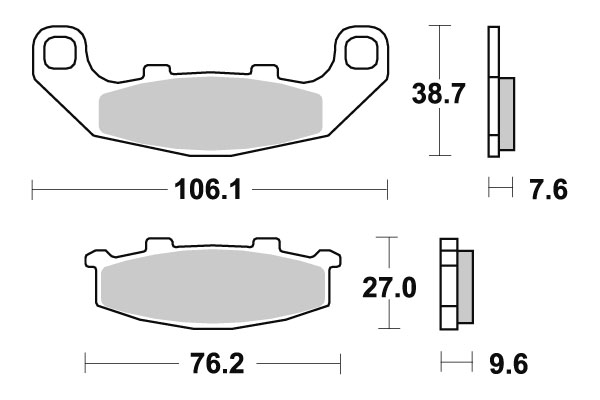 Sbs Bromsklossats Ceramic - Bromsbelägg - D113775 - 1
