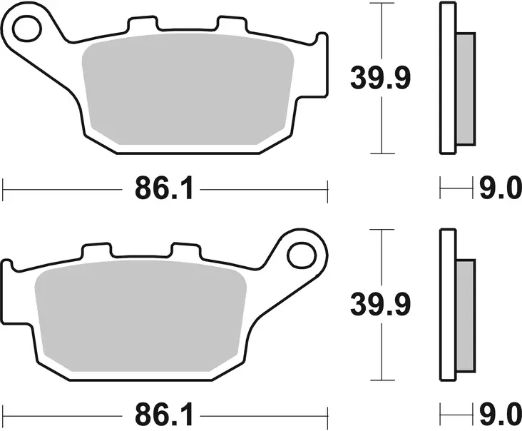 Sbs Bromsklossats Ceramic - Bromsbelägg - D114005 - 1