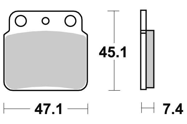 Sbs Bromsklossats Racing Sintered - Bromsbelägg - D113805 - 1