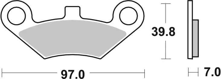 Sbs Bromsklossats Racing Sintered - Bromsbelägg - D114035 - 1