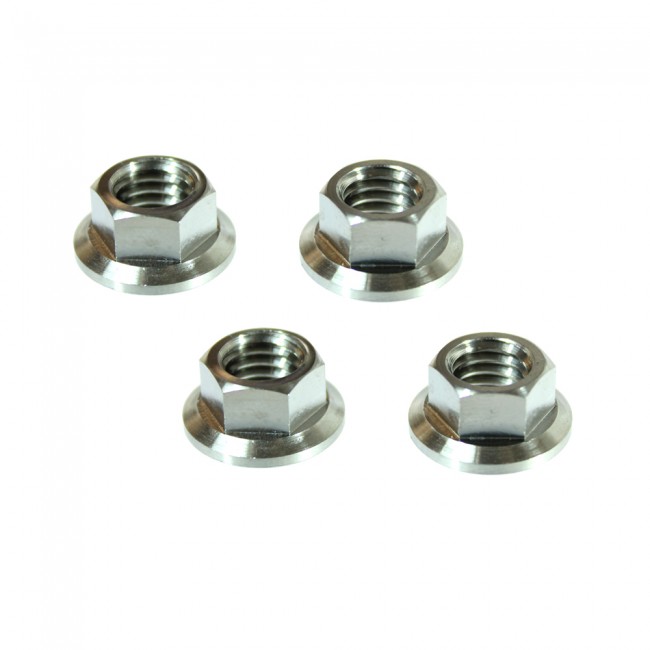 Scar 4 x Titanium HEX HEAD FLANGE NUT M8 - Bultar & Bultserier - D461065 - 1